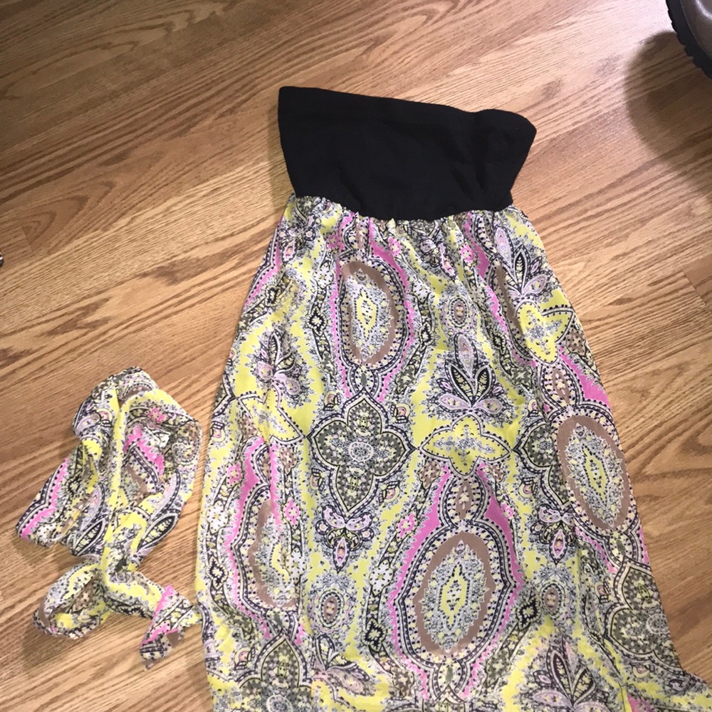Strapless maxi dress